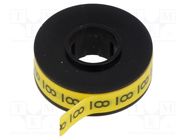 Label; Marking: 0; 1; 2; 3; 4; 5; 6; 7; 8; 9; yellow; W: 5mm PARTEX