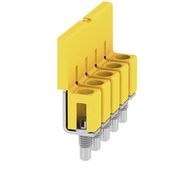 Cross-connector (terminal), when screwed in, Number of poles: 5, Pitch in mm: 5.10, Insulated: Yes, 32 A, yellow Weidmuller