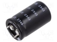 Capacitor: electrolytic; SNAP-IN; 220uF; 350VDC; Ø22x35mm; ±20% AISHI