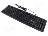 Keyboard; black; USB A; BE layout,wired; 1.5m GEMBIRD