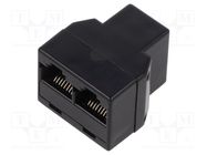 Splitter; Cat: 5e; Layout: 8p8c; RJ45 socket,RJ45 socket x2; Y 