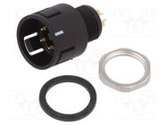 Connector: circular; 720; 125V; PIN: 5; socket; male; soldering; 5A BINDER