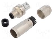 Connector: M12; plug; PIN: 4; male; D code-Ethernet; for cable; IDC PHOENIX CONTACT