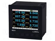 Meter: network parameters; digital,mounting; LCD TFT 3,5"; ND31 LUMEL