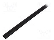 Heat shrink sleeve; 3: 1; 12mm; black; Diam.after shrinking: 4mm HELLERMANNTYTON