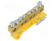 Connector: terminal block; for DIN rail mounting; yellow; ways: 1 POKÓJ