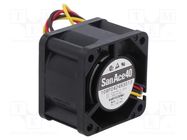 Fan: DC; axial; 24VDC; 40x40x28mm; 30.6m3/h; 47dBA; ball; 14000rpm SANYO DENKI