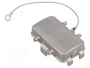 Protection cover; size 10B; Han-INOX®; IP65,IP67; 57x27mm HARTING