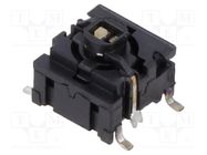 Microswitch TACT; SPST-NO; Pos: 2; 0.05A/24VDC; SMT; LED; red; 3.5N MEC