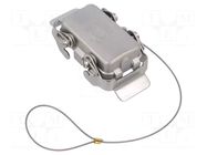 Protection cover; size 10B; Han-INOX®; IP65,IP67; 57x27mm HARTING