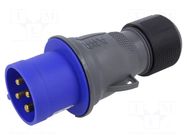 Connector: AC supply 3-phase; plug; male; 32A; 250VAC; IP&S; IP44 AMPHENOL