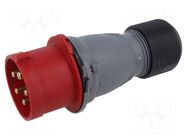 Connector: AC supply 3-phase; plug; male; 32A; 250VAC; IP&S; IP44 AMPHENOL