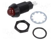 Indicator: LED; prominent; red; 110VAC; Ø12.7mm; IP67; connectors MARL