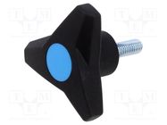 Knob; Ø: 63mm; Ext.thread: M8; 25mm; H: 30.5mm; technopolymer PA ELESA+GANTER