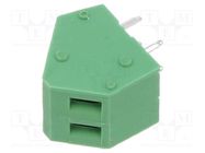 PCB terminal block; angled 45°; 5mm; ways: 2; on PCBs; 0.2÷4mm2 AMPHENOL ANYTEK