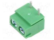 Connector: PCB terminal block; terminal; T3; 8A; PIN: 2; straight AMPHENOL ANYTEK