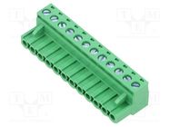 Pluggable terminal block; 5.08mm; ways: 12; straight; plug; female AMPHENOL ANYTEK