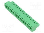 Pluggable terminal block; 3.81mm; ways: 16; straight; plug; female AMPHENOL ANYTEK