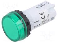 Control lamp; 22mm; YW; Illumin: LED; Ø22.5mm; IP65; 24VAC; green IDEC