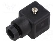 Connector: valve connector; plug; form A; 18mm; female; PIN: 3; 210 BINDER