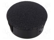 Stopper; polyamide; Wall thick: 0.8÷1.6mm; H: 11.5mm; black KEYSTONE