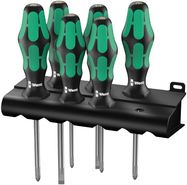 Screwdriver Set with Rack Kraftform Plus 335/350/355/6, 105622 Wera