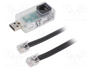 Converter; RS232/USB; 5VDC; PD24; Enclos.mat: plastic LUMEL