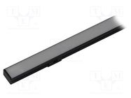 Profiles for LED modules; black; L: 1m; SILER; aluminium; anodized KLUŚ