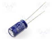 Capacitor: electrolytic; THT; 22uF; 100VDC; Ø6.3x11mm; Pitch: 2.5mm SAMWHA