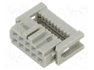 Connector: IDC; plug; female; PIN: 10; IDC; for ribbon cable; 1.27mm 3M