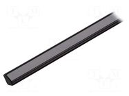 Profiles for LED modules; black; L: 1m; 45-16; aluminium; angular KLUŚ