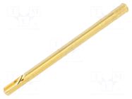 Test probe socket; gold-plated; KS-112; soldered; L: 35mm INGUN