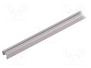 Profiles for LED modules; white; L: 1m; PEN12; aluminium; oval TOPMET