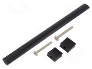 Holder; aluminium; matt black; H: 30.5mm; L: 212mm; W: 15.5mm; handle GTV Poland