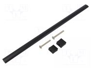 Holder; aluminium; matt black; H: 30.5mm; L: 340mm; W: 15.5mm; handle GTV Poland