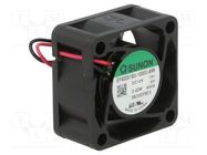 Fan: DC; axial; 12VDC; 40x40x20mm; 7.99m3/h; 22.1dBA; ball; 26AWG SUNON