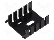 Heatsink: extruded; U; black; L: 33.8mm; W: 25.4mm; H: 12.7mm; 20K/W FISCHER ELEKTRONIK