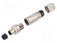 Connector: M12; plug; PIN: 4; male; 60V; straight; push-lock; 4A PHOENIX CONTACT