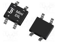 Bridge rectifier: single-phase; 250V; If: 1A; Ifsm: 50A; SMT DIOTEC SEMICONDUCTOR