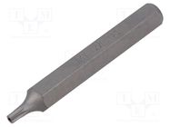 Screwdriver bit; Torx® with protection; T20H; Overall len: 75mm BETA