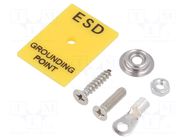 Earthing plug; ESD; 35x30mm; 1MΩ STATICTEC