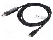 Adapter; DisplayPort 1.4,bidirectional; 2m; black DIGITUS
