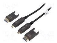 Cable; HDCP 2.2,HDMI 2.0,optical; LSZH; 15m; black; metal DIGITUS