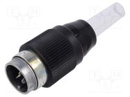 Connector: circular; 690; 250V; PIN: 3; plug; male; soldering; 10A BINDER