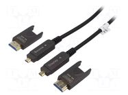 Cable; HDCP 2.2,HDMI 2.0,optical; LSZH; 10m; black; metal DIGITUS