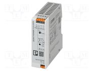 Power supply: switching; for DIN rail; 60W; 24VDC; 2.5A; IP20; 92% PHOENIX CONTACT