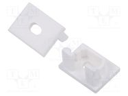 Cap for LED profiles; white; PDS-4-PLUS; with hole KLUŚ