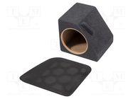 Car loudspeaker enclosure; MDF; black melange; textil; 200m; Audi BASSER