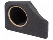 Car loudspeaker enclosure; MDF; black melange; 200mm; Mercedes BASSER