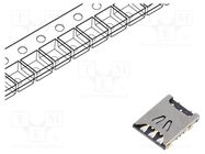 Connector: for cards; Nano SIM; push-pull; SMT; gold flash; PIN: 6 GCT